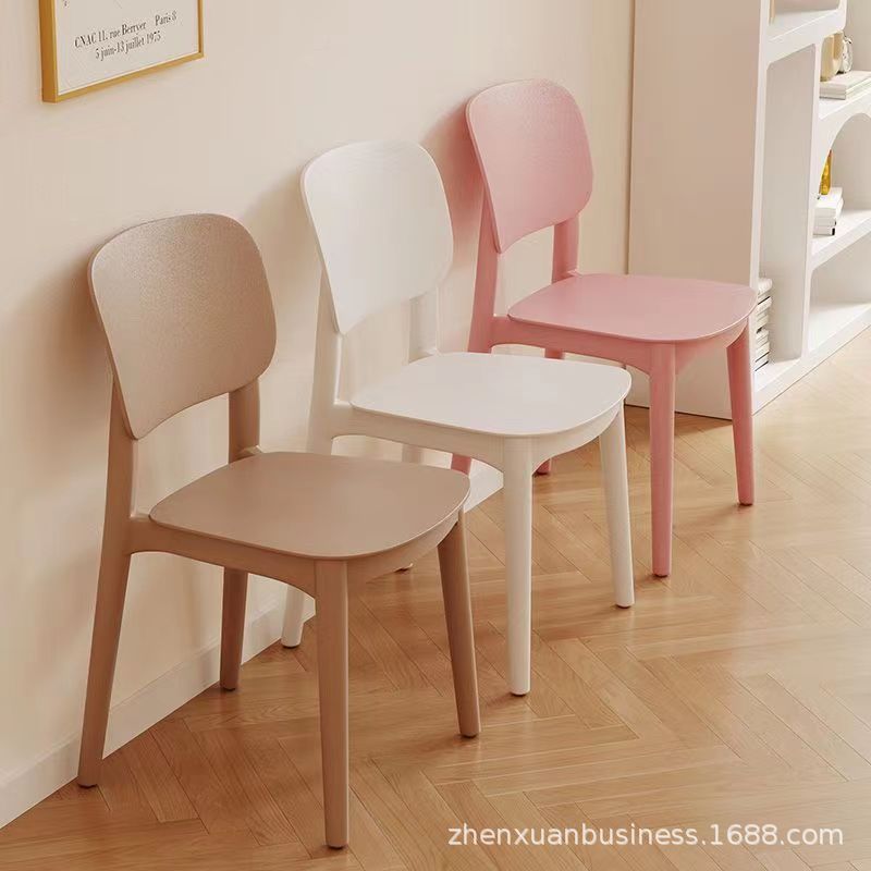 Plastic Chair Household Thickened Nordic Restaurant Simple Comfortable Dining Chair Backrest Chair Sedentary Commercial Modern Stool
