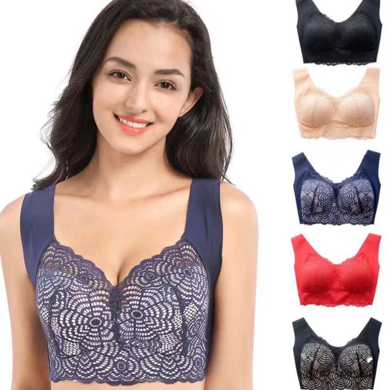 Cross-Border Bra Independent Foreign Trade Amazon Hot-Selling European and American Plus-Size Lingerie Wireless Sexy Lace Push-Up Cross-Border Bra Independent Foreign Trade Amazon Hot-Selling European and American Plus-Size Lingerie Wireless Sexy Lace Push-Up