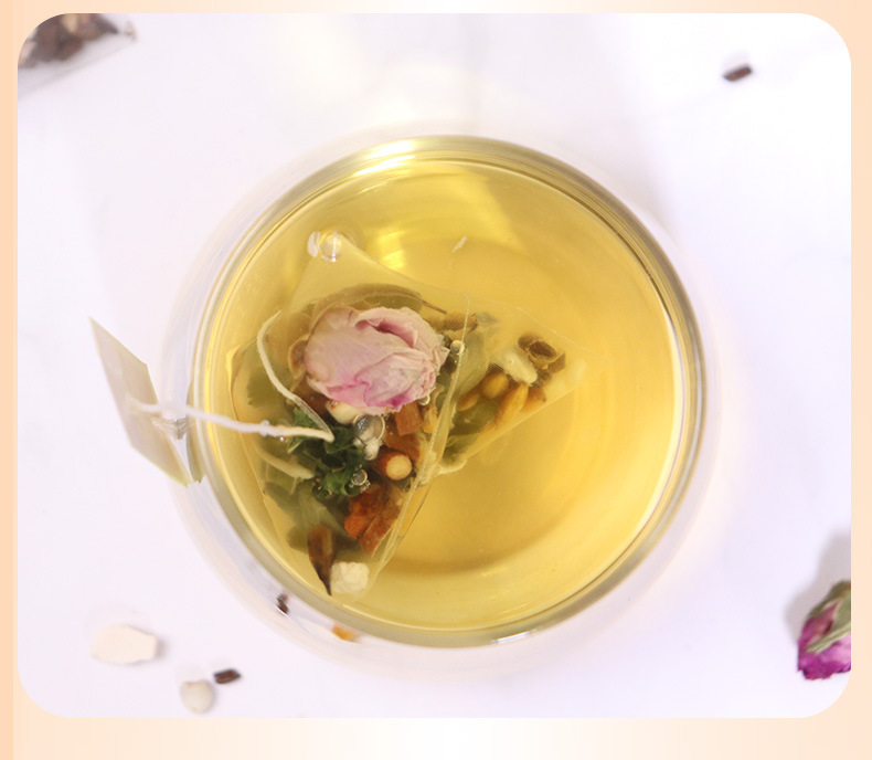 Lotus Leaf Poria Coix Seed Tea 50g Triangle Tea Bags 10 Pack Herbal Blend preparation
