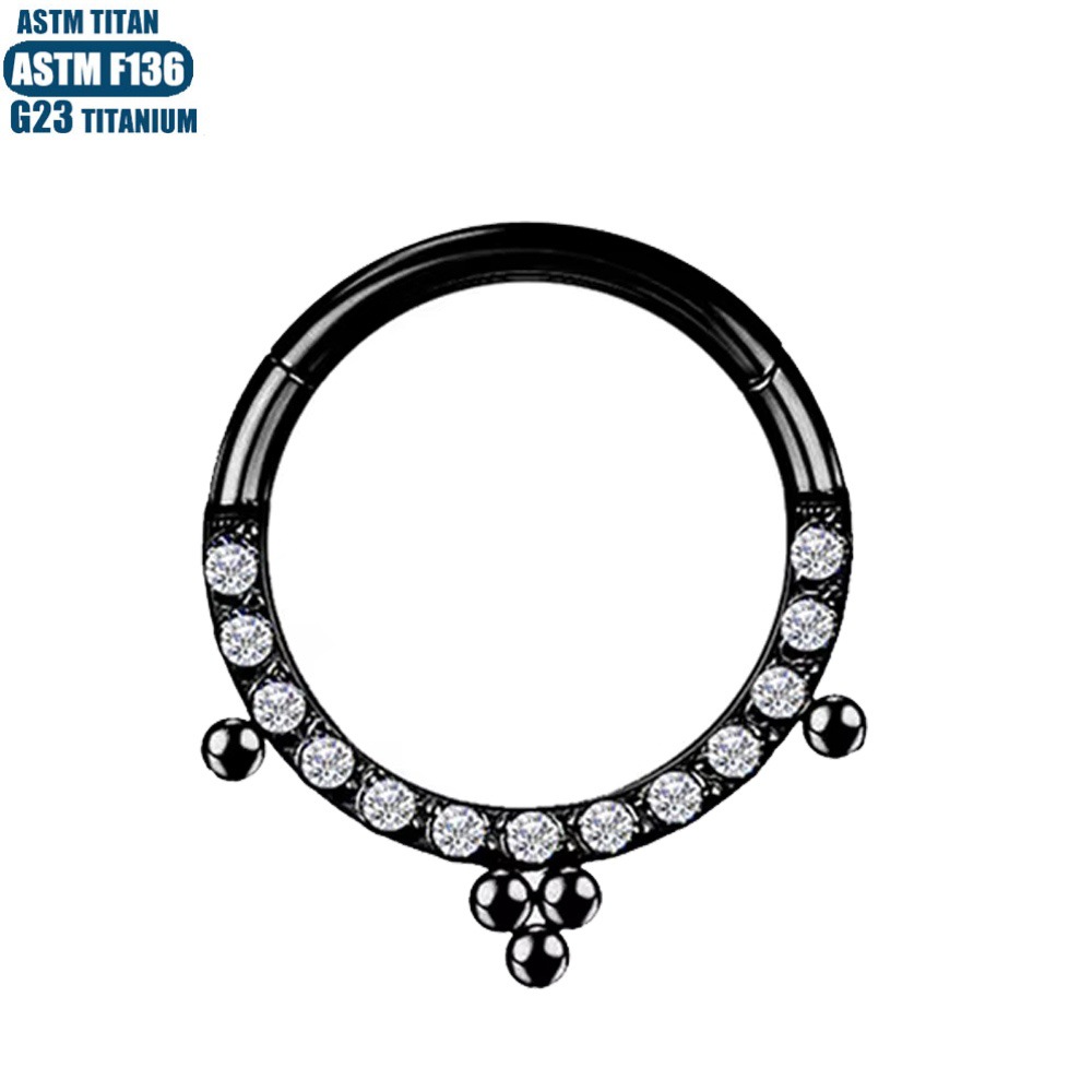 Silver pointed spike labret stud material detail
