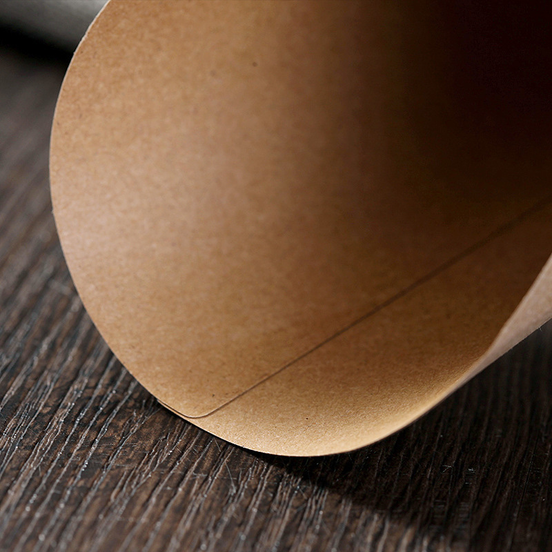 Taza de huevo desechable oblicua papas fritas taza de papel Kraft Rama de pino taza de memoria pollo ARROZ FLOR helado huevo taza de papel