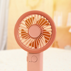 馬卡龍色三檔強風手持風扇跨境新品可拆卸電池支架底座桌面小風扇