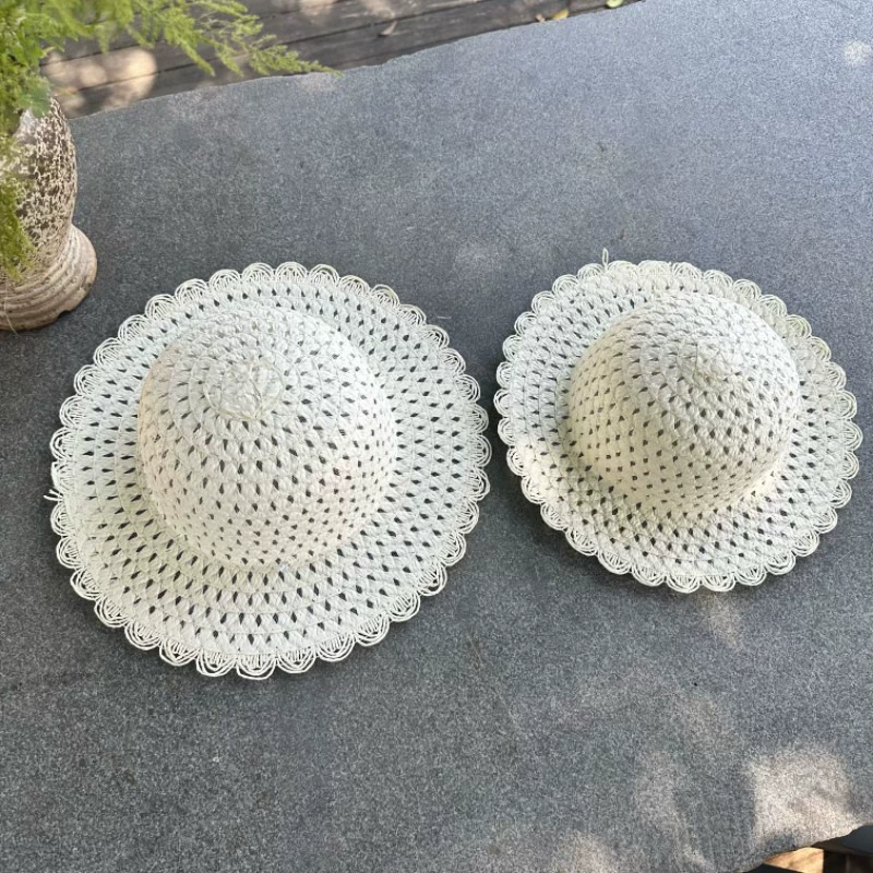 Прямые продажи с фабрики, аксессуары для детской одежды, кружевная шляпа, волнистая шляпа, шляпа с плоскими полями, шляпа с окружностью головы 52, сумка на липучке