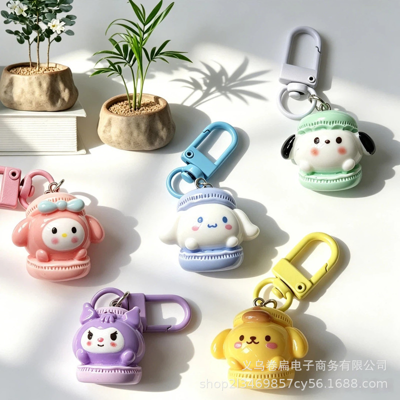 Cute Sanrio Macaron Keychain Sweet Cartoon Ins Backpack Pendant Couple Best Friend Girly Gift Cute Sanrio Macaron Keychain Sweet Cartoon Ins Backpack Pendant Couple Best Friend Girly Gift