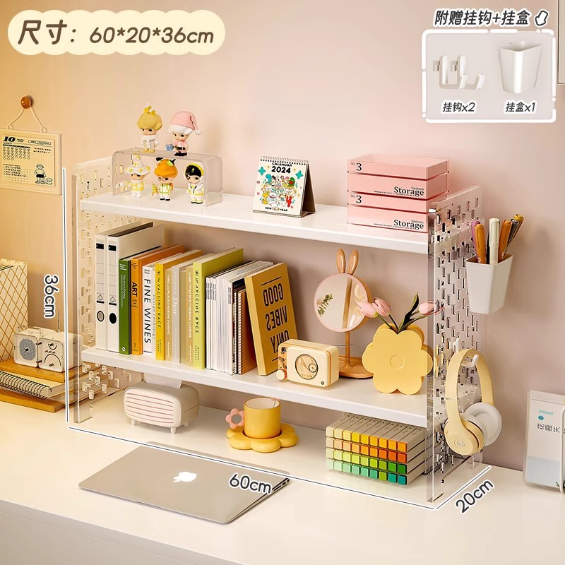 Estante de escritorio, gabinete de almacenamiento de cosméticos, escritorio para el hogar, tocador de estilo acrílico de múltiples capas, estante de exhibición