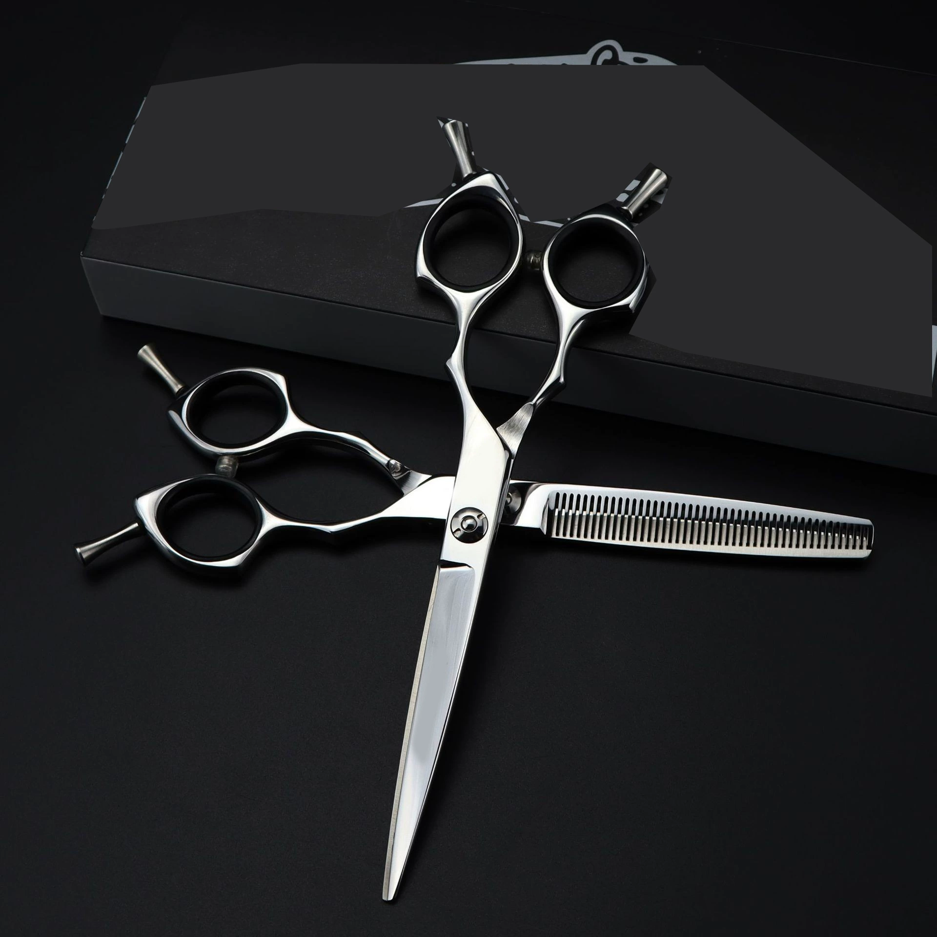 6,5 дюймов серебристый цвет двуххвостовые ножницы Бао Парикмахерские ножницы плоские ножницы челка зубные ножницы тонкие ножницы