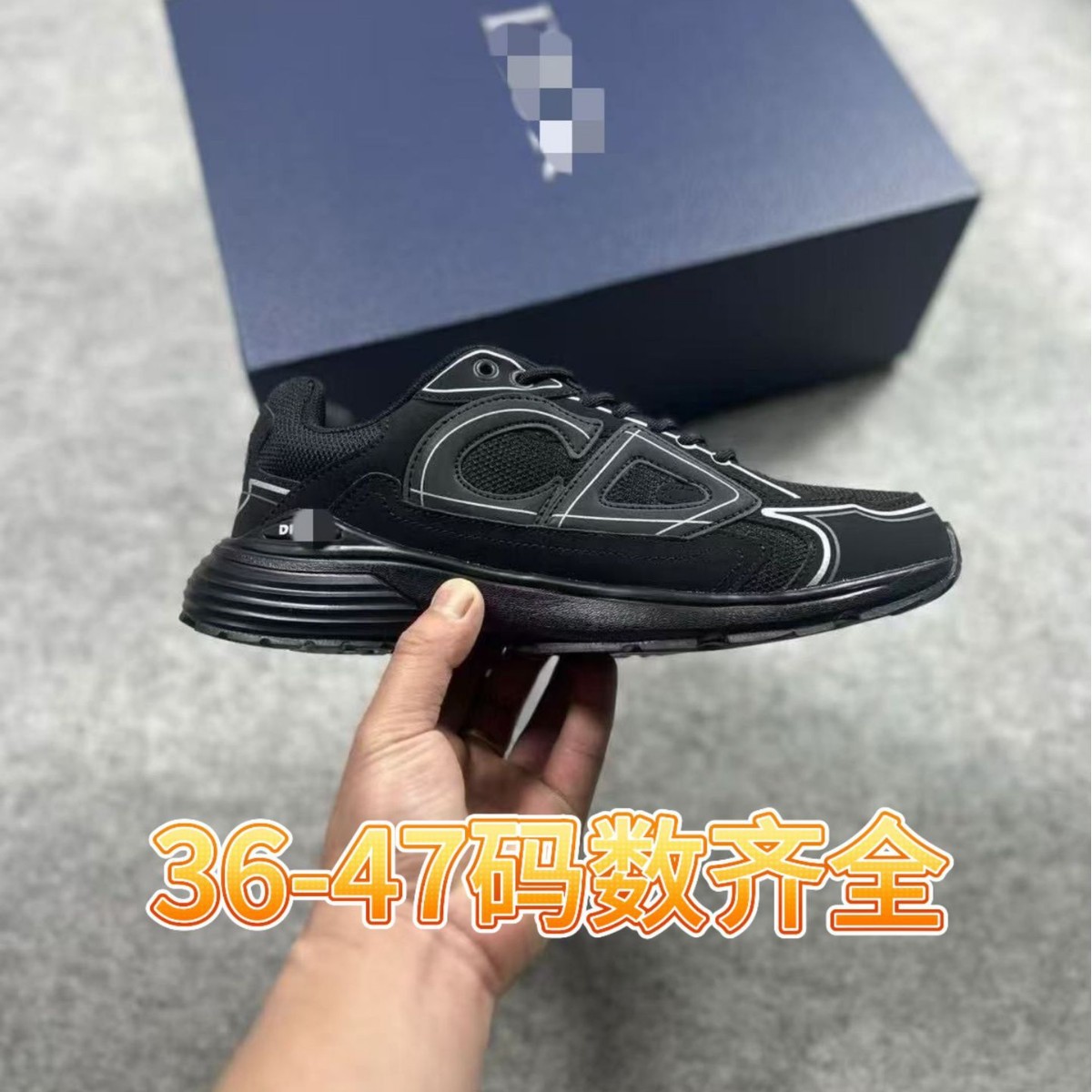 Foreign Trade B30 Men's Sports Shoes Cd Letter Design Unisex Couple's German Training Shoes Casual Breathable Dad Shoes Sizes 36-47
