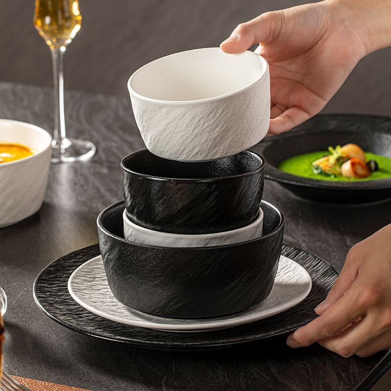 Jingdezhen ceramic tableware for home use, Korean-style light luxury rice bowls, wholesale for restaurants and hotels, new model gift tableware Jingdezhen ceramic tableware for home use, Korean-style light luxury rice bowls, wholesale for restaurants and hotels, new model gift tableware