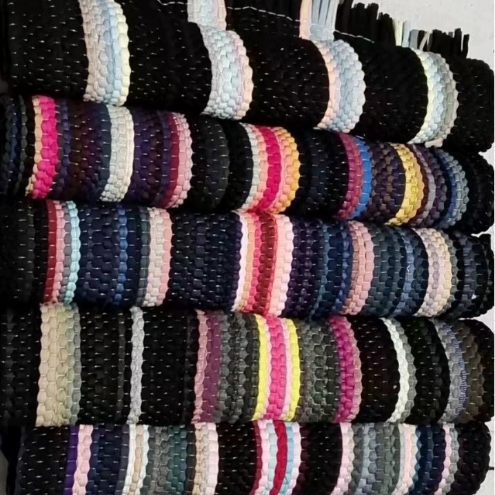 Тканый тканый коврик, ковер для гостиной, красочный ковер, прикроватный коврик для ног, устойчивый к пятнам впитывающий тканевый полоса, красочный полосатый коврик для пола