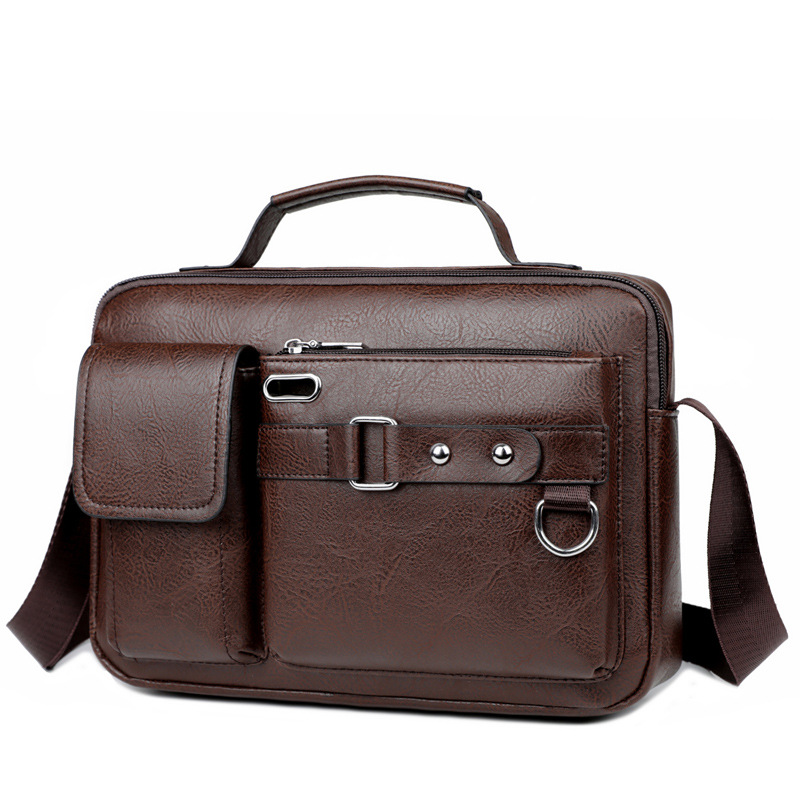 2026 New Men's Bag, Cross-Shoulder Bag, Men's Casual Backpack, Business Bag, Single-Shoulder Crossbody Bag, Men's Hand-Held Horizontal Bag