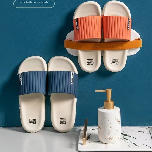 2024 New Summer Fashion Indoor Home Men Slippers Anti-Slip Bathroom Couple Deodorant Soft Sole Cool Slippers