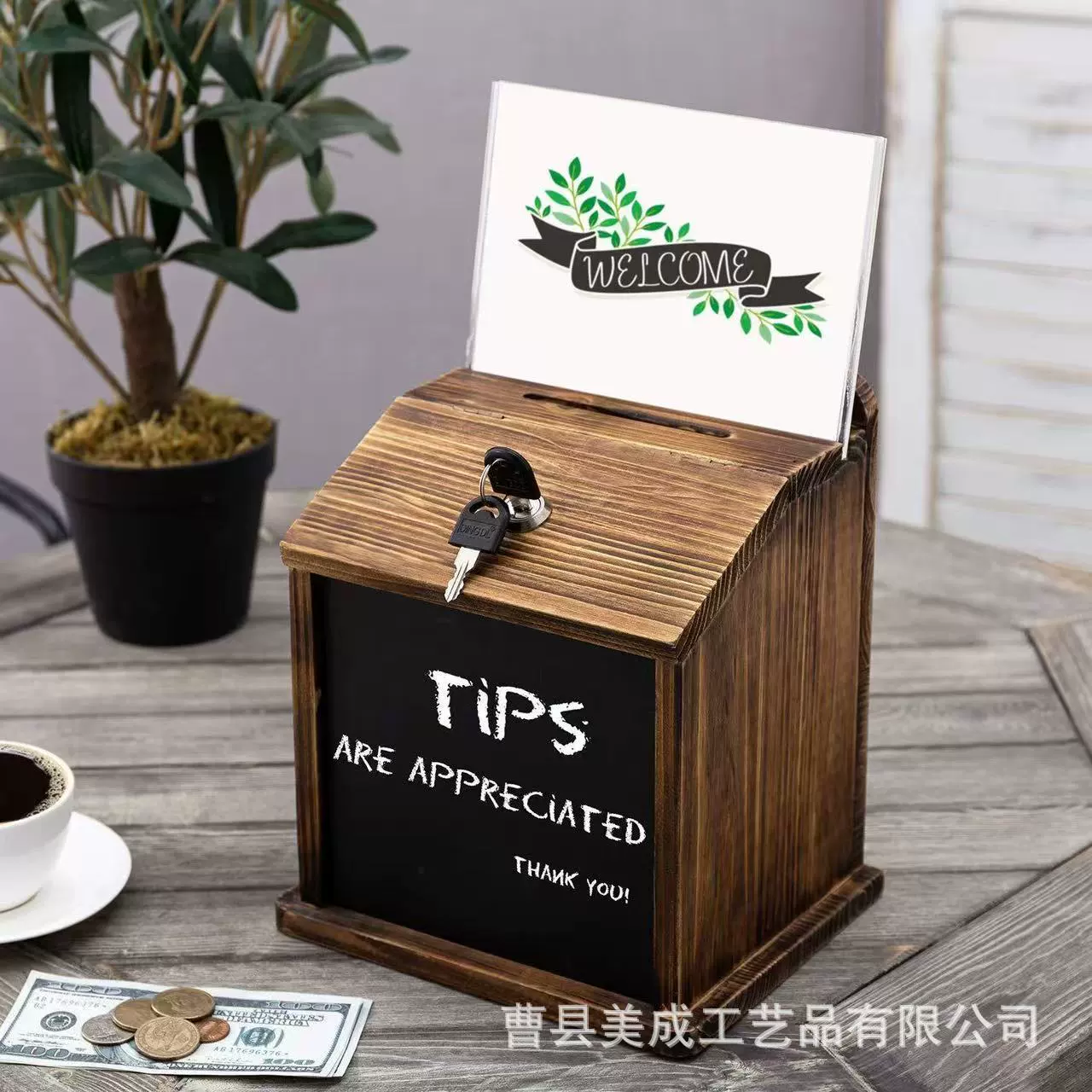 Деревянная настенная коробка для пожертвований и предложений для дома и отеля, настенный почтовый ящик, коробка для пожертвований с доской, для хранения, голосования, сбора средств