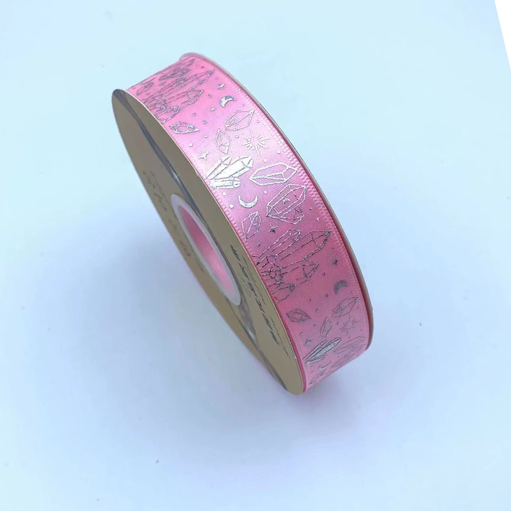 Nuevo soporte de barra de cinta hecha a mano DIY láser plata cristal mineral cinta arco joyería caja de regalo lote de embalaje