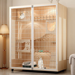 Pet Villa Home Cat House Indoor Extra Large Free Space Cat Cabinet Luxury Cat House Panoramic Cage Free Shipping