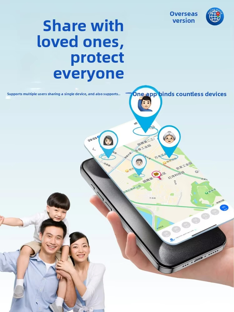 Smart GPS tracker for pets, waterproof, Android and iOS compatible