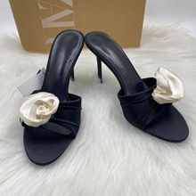 ZA家2025新款圆头细跟高跟气质显瘦法式时尚性感美绝露趾女拖