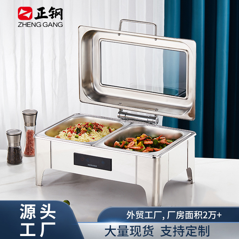 ステンレスのセルフサービスの食事炉の電気加熱の保温炉の大容量の朝食炉の新型の知能の電気の油圧の布菲の炉|undefined