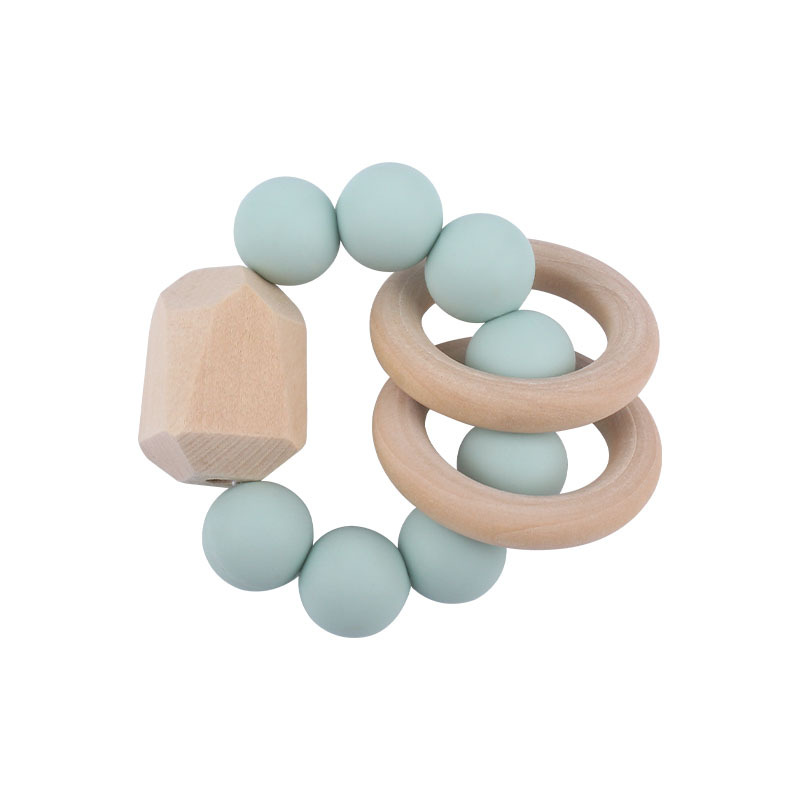 Productos para bebés mordedor de silicona nuevo bebé dientes juguetes de madera DIY mordedor Amazon AliExpress