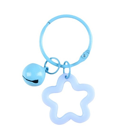 Nuevo pentagrama acrílico llavero con campanas bolsos colgantes de color auriculares cubierta colgantes pequeños regalos decoración