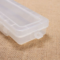 Extra long blue buckle water chalk box, special for art students, brush oil painting acrylic watercolor brush transparent storage box