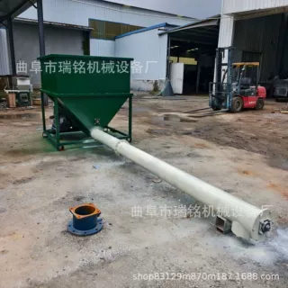 60mm管径生物质颗粒螺旋喂料机 TGFF 竹粉小型螺旋加粉机 62