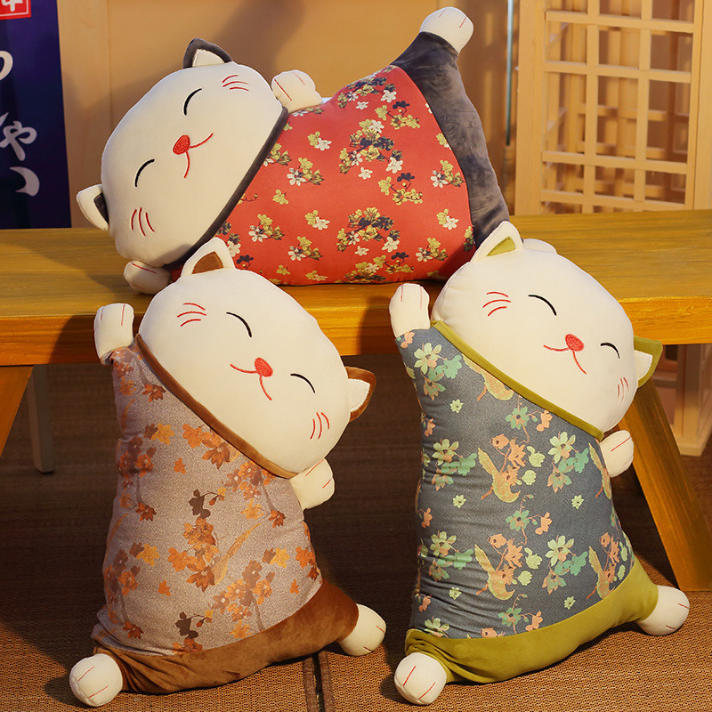 Cross-border wholesale Lucky Cat series doll sofa cushion bedside pillow comfortable pillow bay window cushion