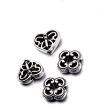 2款  精品爆款diy锌合金配件 花瓣型镂空魅力吊坠 耳饰发饰配件