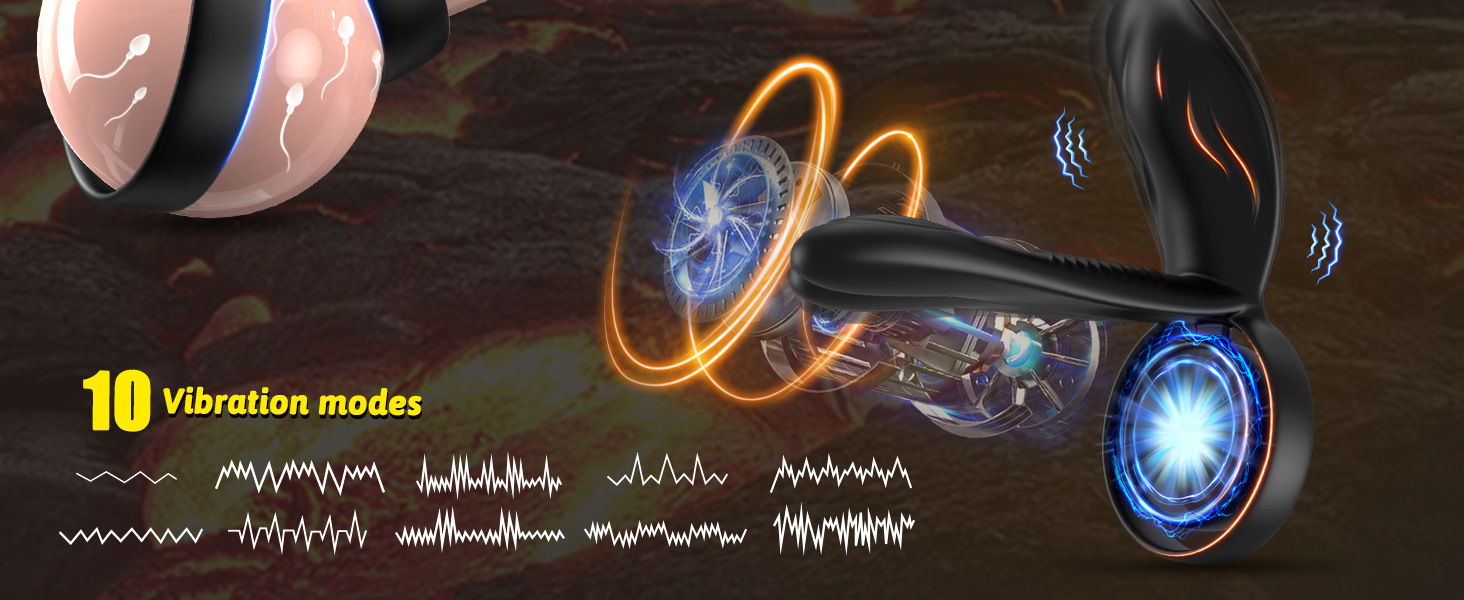 Adulte mâle femelle intérêt sexuel mâle télécommande intelligente portant Double anneau sperme anneau de verrouillage Couple pénien_voghion.com