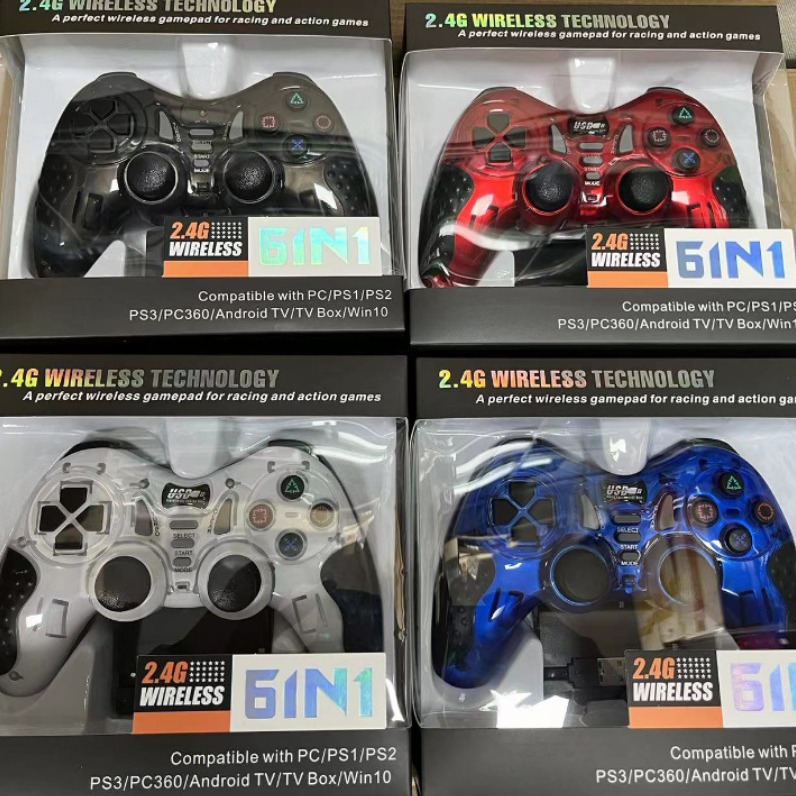 UBS 2,4g juego inalámbrico PS/XBOX/COMPUTER/Android Set-Top Box todo en uno GamePad