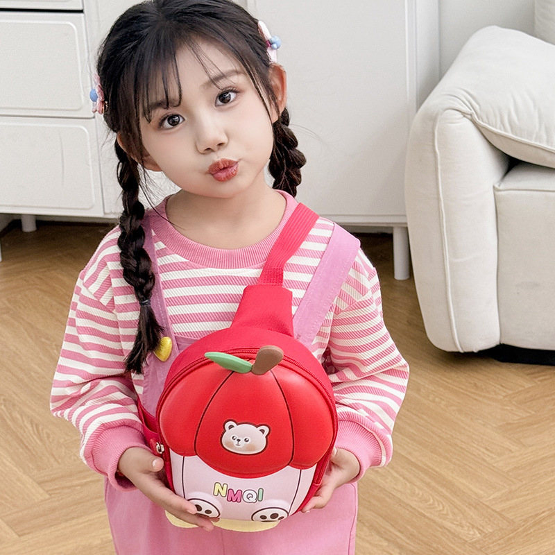 Caricatura lindo oso para niños y niñas bolsos de pecho de cáscara de huevo ligero bolsos de mochila para bebés 2025 nuevo bolsos de impresión para niños