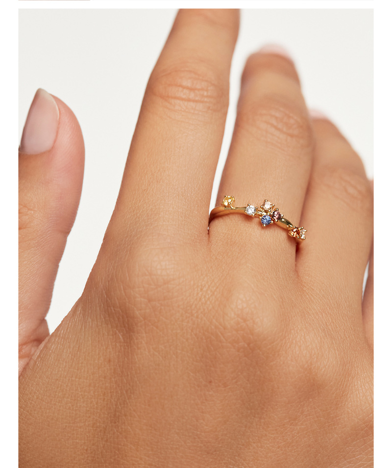Women's Gender 925 Sterling Silver Zircon Geometric Rings