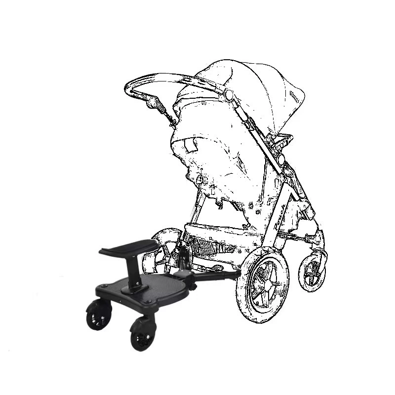 Трансграничная оптовая продажа универсальная коляска с вспомогательной педалью для близнецов