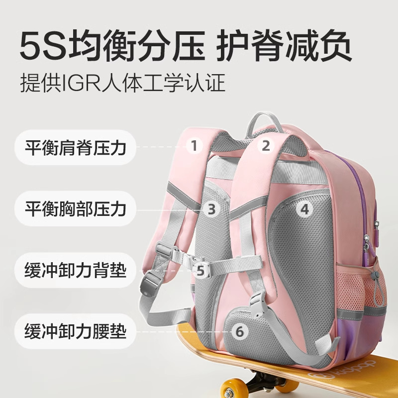 Mochila escolar de estudiantes de la escuela primaria de Déli, mochila ligera, 1 - 3 - 6 grados, mochila para niños, niñas, 2024