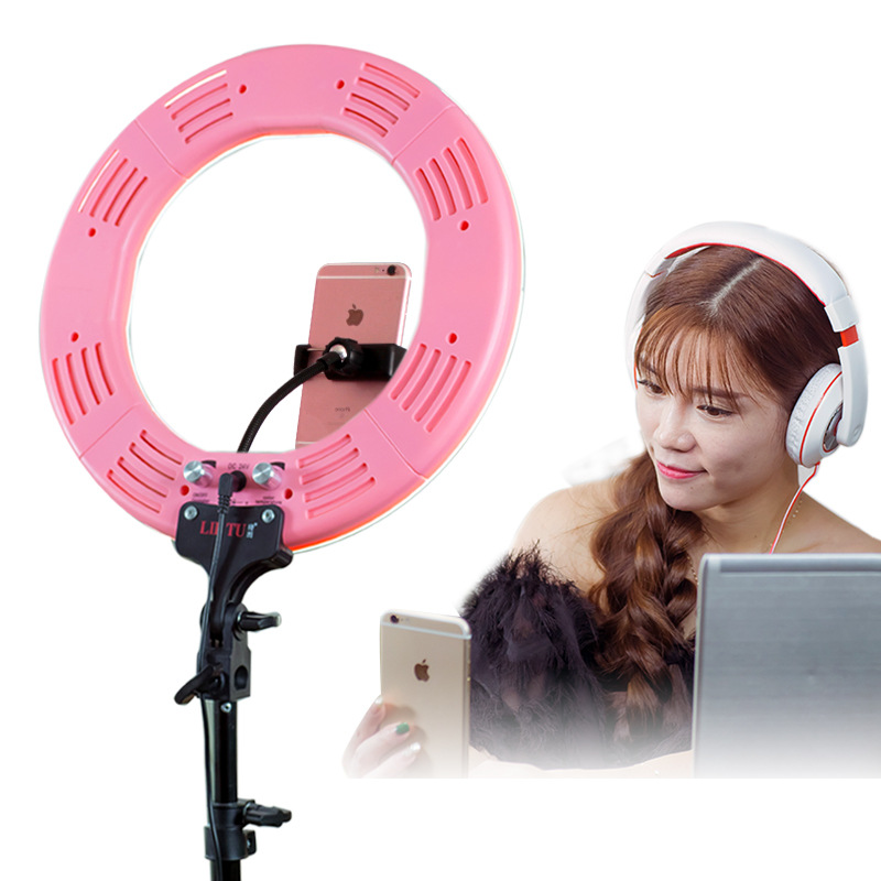 14寸主播美颜补光灯明肌纹绣化妆环形灯抖音自拍摄影拍照LED灯