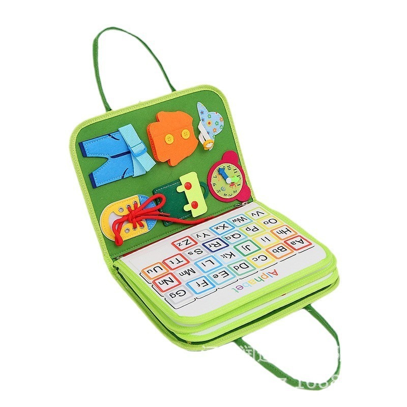 Cpcce Felt Junta ocupada Educación infantil Jugues de aprendizaje de Montes Espacio Niños Puzzles Educación temprana Libro rasgado
