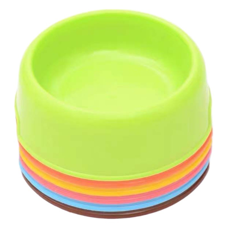 Vajilla para mascotas color caramelo plástico solo tazón gato y perro tazón universal mediano y pequeño tazón de comida para perros cuenca de agua