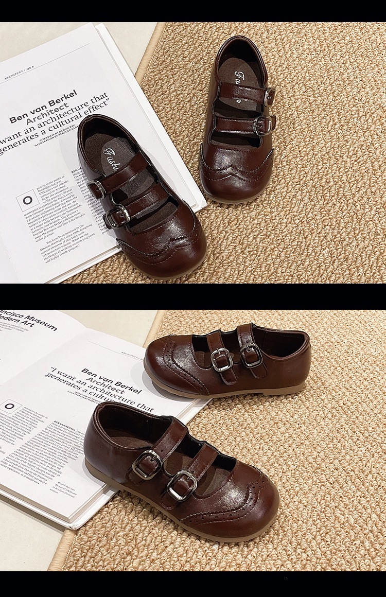 Mädchen Mary Jane Ballerinas Aus Lederimitat Mit Schleife_voghion.com