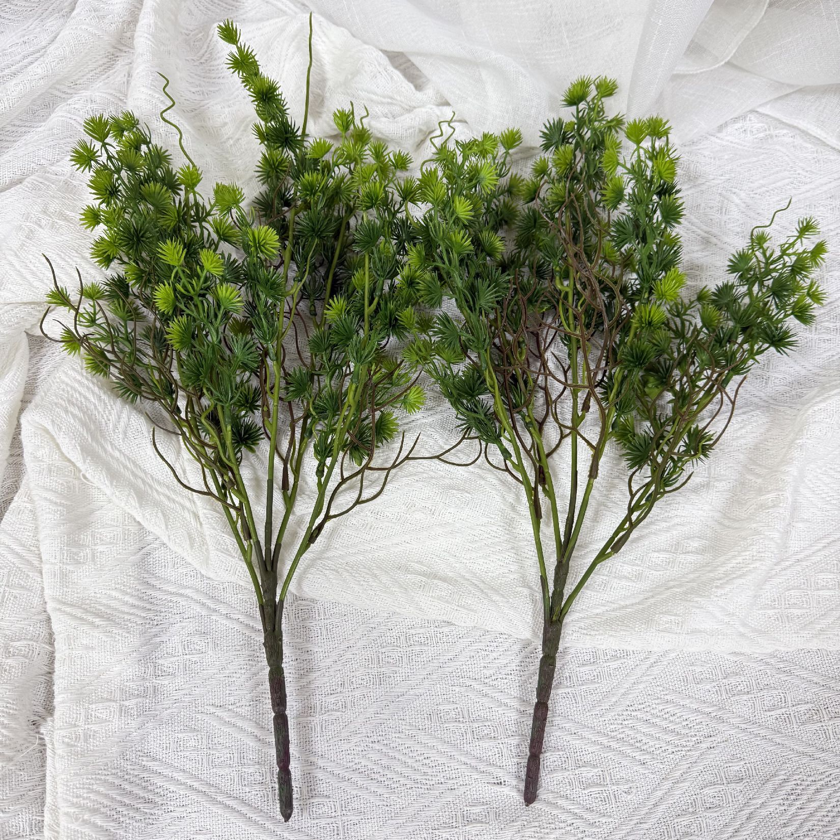 Nuevo modelo de plantación verde de boda floral de bosque 5 horquilla de mano mano de haz de accesorios de fotografía adornos decorativos para el hogar arreglos de flores plantas falsas
