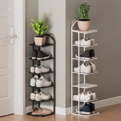 Modern simple dormitory home space-saving multi-layer dust-proof storage shoe cabinet simple door-to-door iron shoe rack