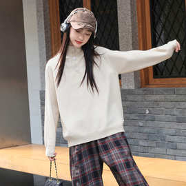 女童毛衣春秋装中大童洋气时髦针织上衣套头针织衫宽松打底衫洋气