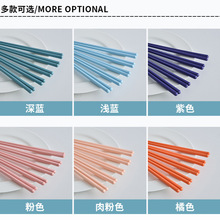 彩色陶瓷筷子家用高档一人一筷防滑不发霉抗菌耐高温卫生分餐筷