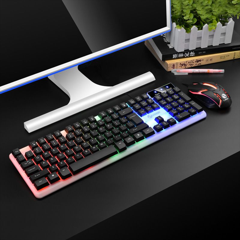 LIMEIDE力镁GTX350游戏发光键盘鼠标USB机械手感有线键鼠套装跨境|undefined