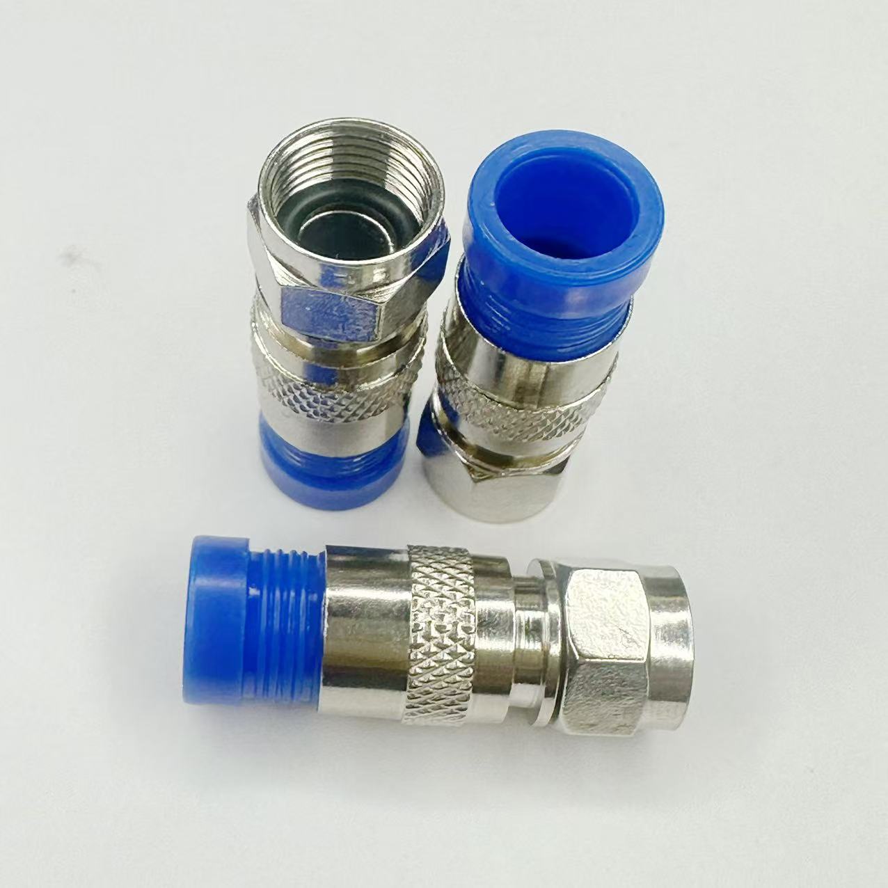 防水挤压式F头 75-5 RG6英制F头 有线电视同-5轴电缆二屏蔽线专用