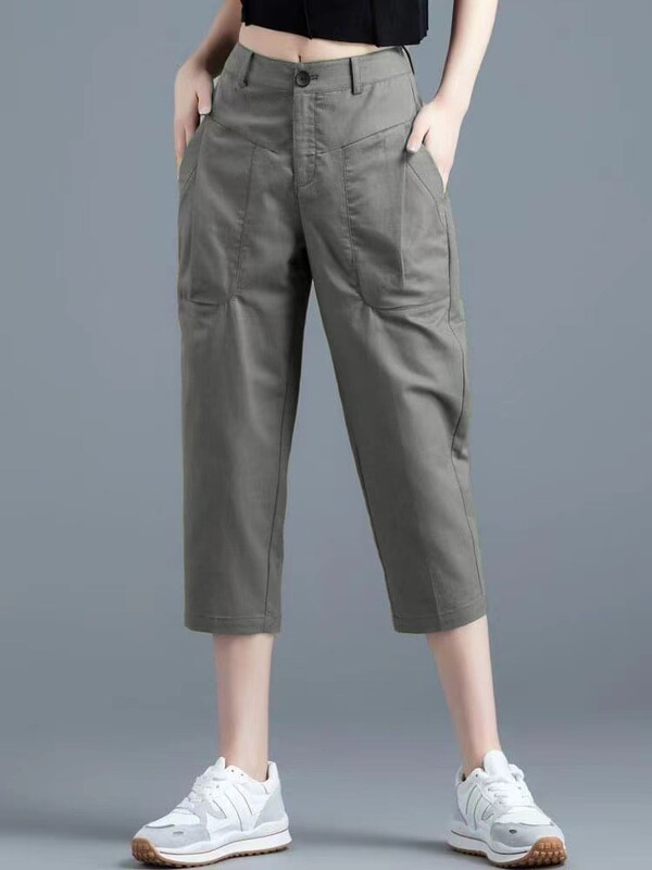 Amazon cross-border 2022 summer new elegant slim slimming fashionable cropped pants for women Wholesale