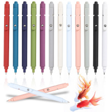 跨境爆款按动中性笔亚马逊莫兰迪学生按压式水性钢珠笔彩色圆珠笔