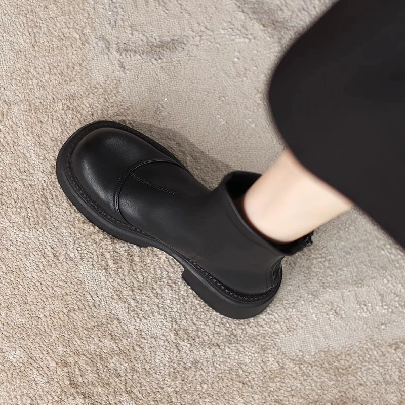 Martens, демисезонные челси на платформе, низкие ботинки