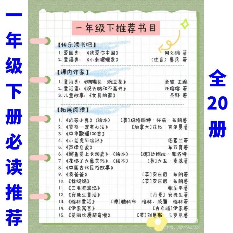 First Grade Second Semester Must-Read Books: Little Hedgehog Gets a Haircut (Phonetic Version), I Love You China, Little Rabbit Runs Away, Butterfly Pea Flower