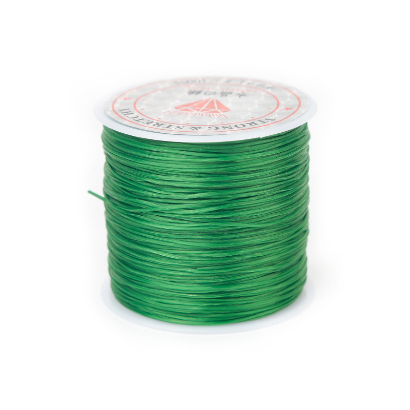 Suministro 0,8mm cuentas de cristal planas hilo elástico extensión del pelo accesorios DIY material de cuentas cuerda pulsera cuerda al por mayor