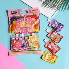 AOA600g Bagged Konjac Jelly with Independent Small Packaging Strawberries Mango Passion Fruit Grapes Fruit Flavored Sipsicles