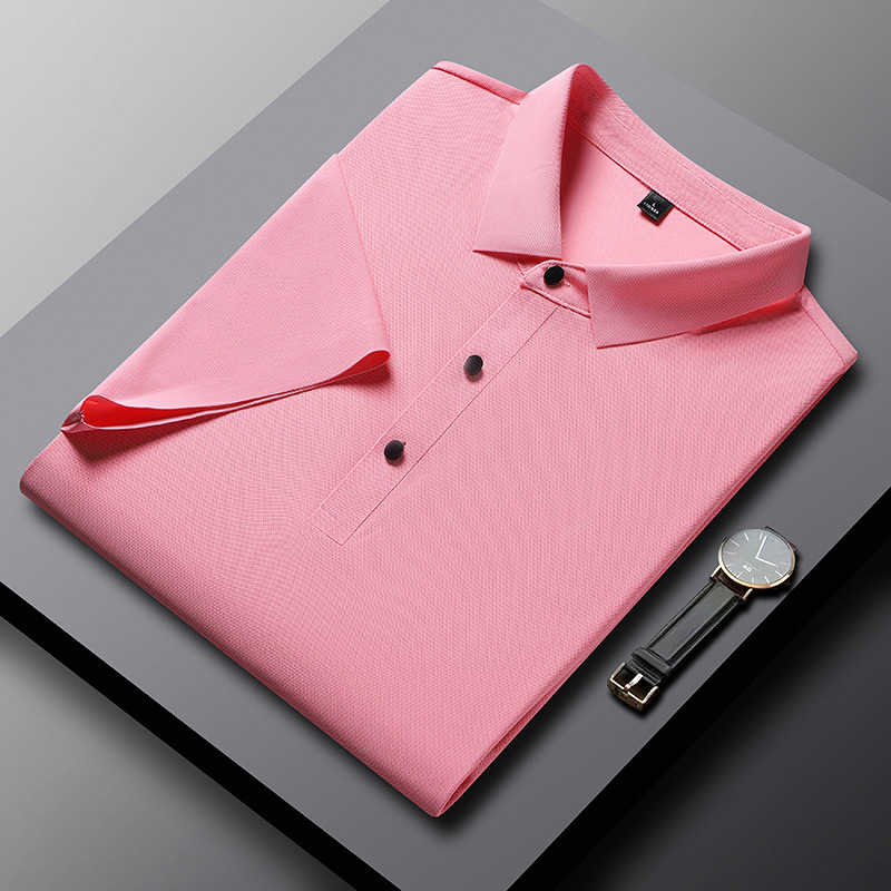 Hielo de manga corta Polo hombre nuevo grupo ropa de trabajo camiseta de manga corta Hielo de negocios sin marcas polo transpirable